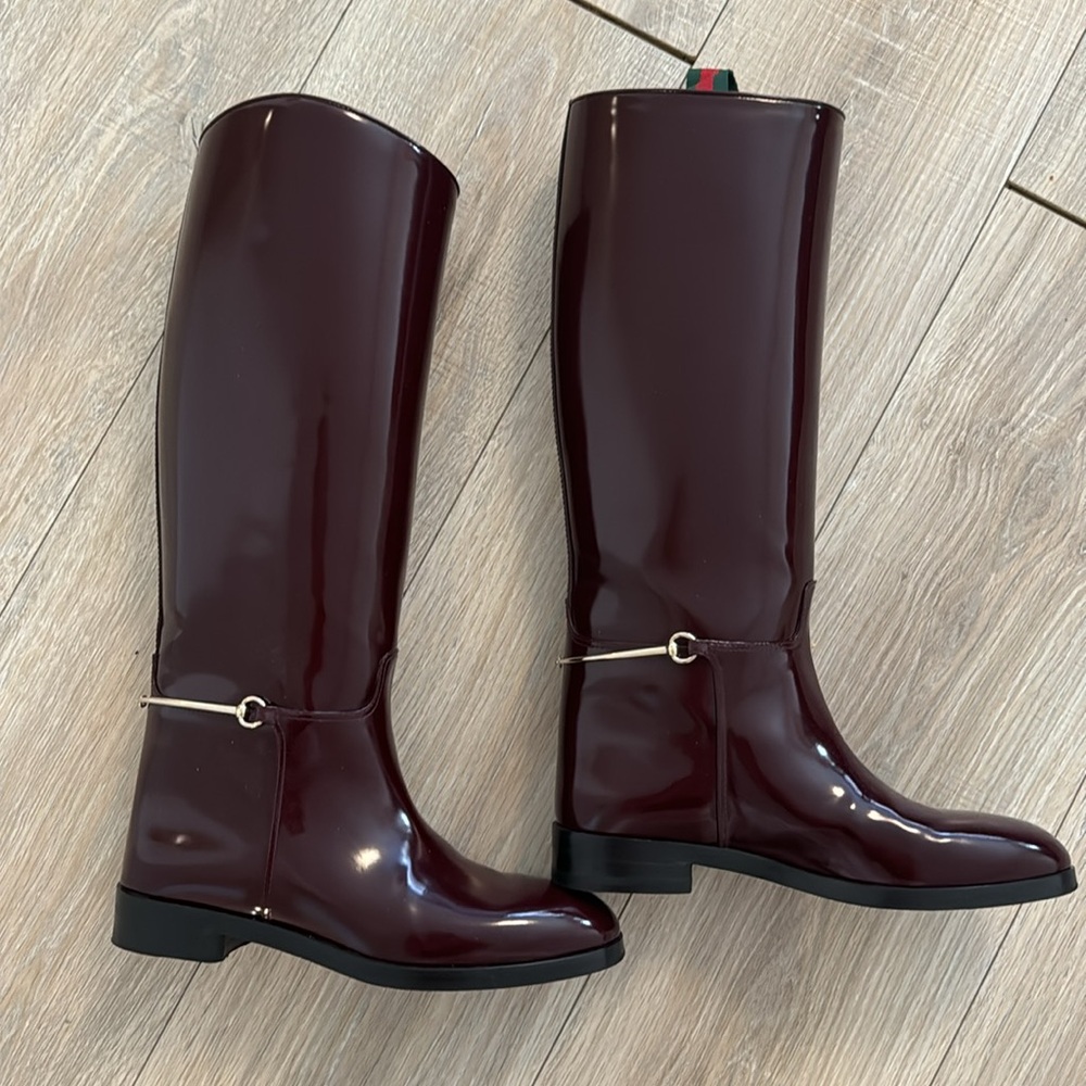 Gucci burgundy riding boots - Picture 2 of 4